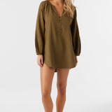 Krysten Crinkle Double Gauze Tunic Swim Cover-Up