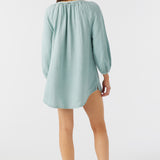 Krysten Crinkle Double Gauze Tunic Swim Cover-Up
