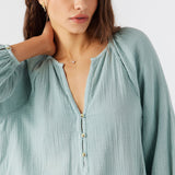 Krysten Crinkle Double Gauze Tunic Swim Cover-Up