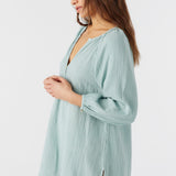 Krysten Crinkle Double Gauze Tunic Swim Cover-Up