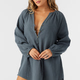 Krysten Crinkle Double Gauze Tunic Swim Cover-Up