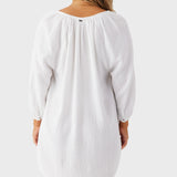Krysten Crinkle Double Gauze Tunic Swim Cover-Up