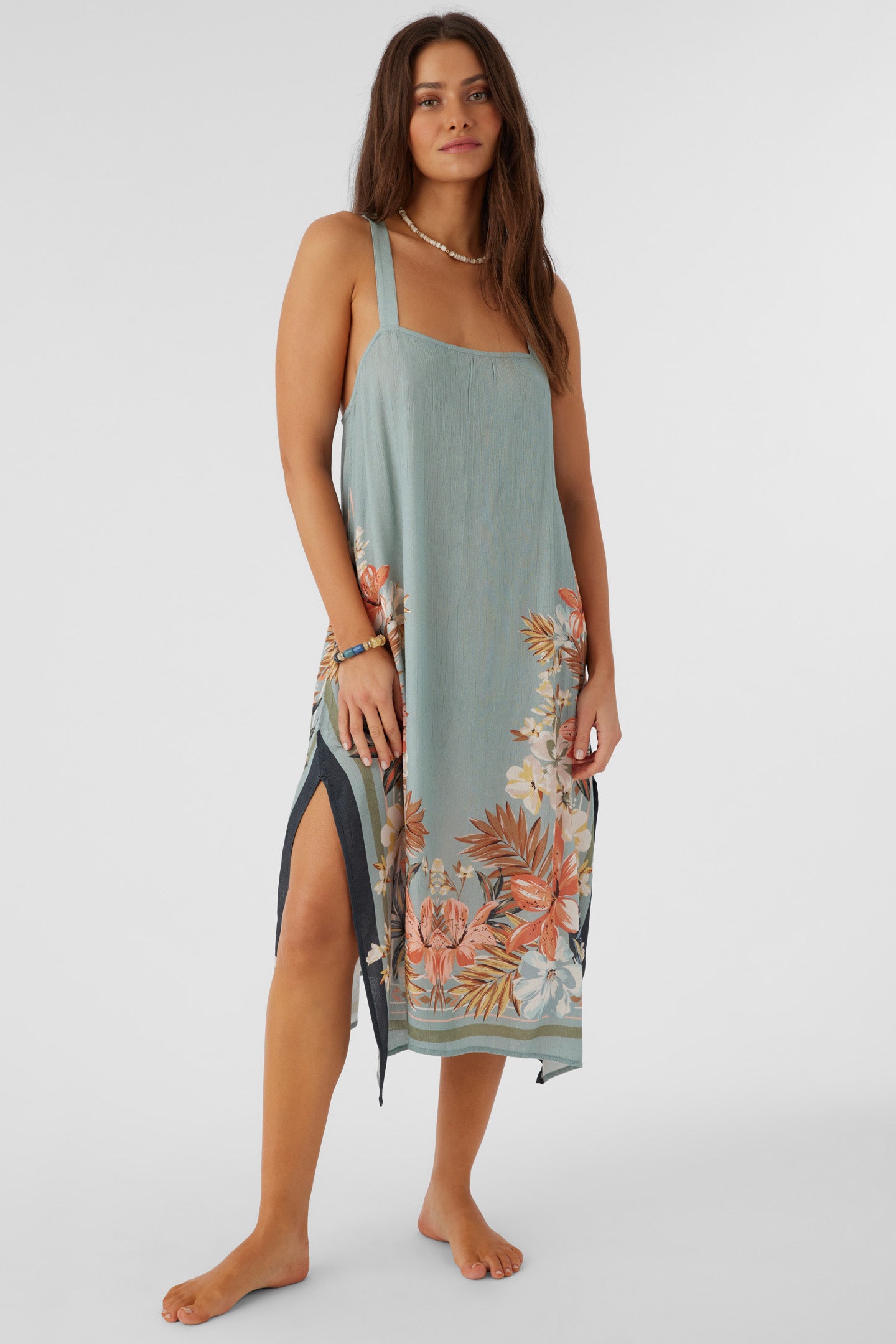 MIRANDA PUNTA TROPICAL MIDI COVER-UP DRESS