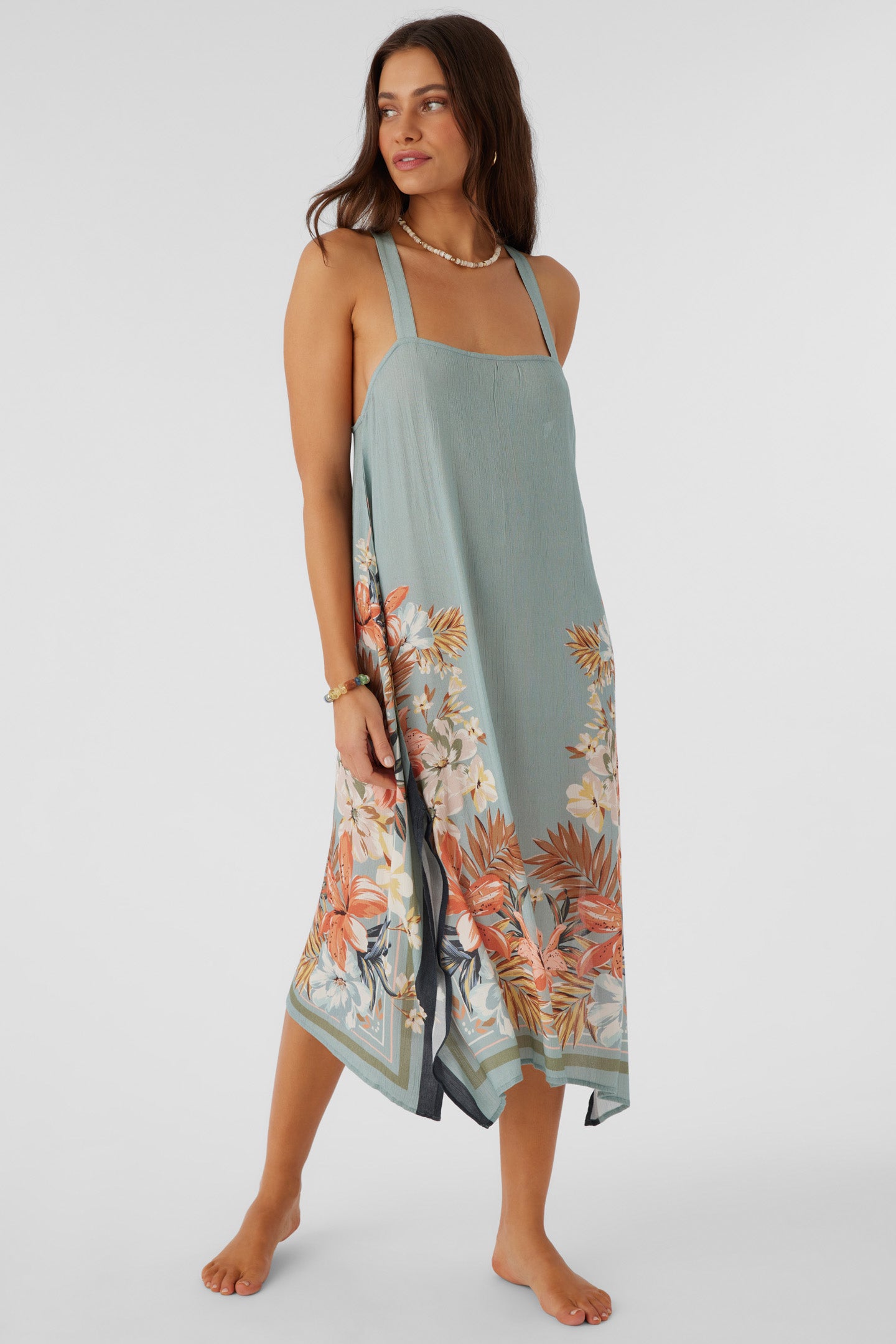 MIRANDA PUNTA TROPICAL MIDI COVER-UP DRESS