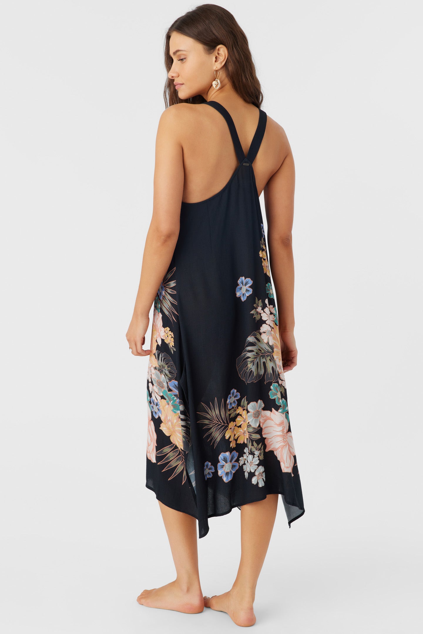 MIRANDA MACAW TROPICAL MIDI COVER-UP DRESS