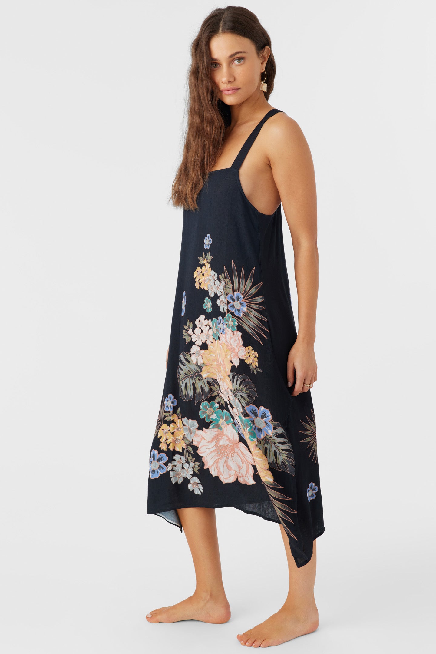 MIRANDA MACAW TROPICAL MIDI COVER-UP DRESS