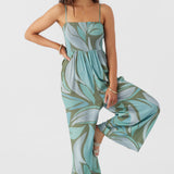 Cade Loreta Print Smocked Jumpsuit