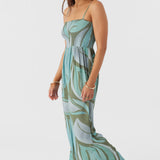 Cade Loreta Print Smocked Jumpsuit