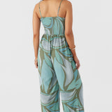 Cade Loreta Print Smocked Jumpsuit