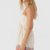 Addyson Border Print Halter Dress