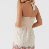 Addyson Border Print Halter Dress