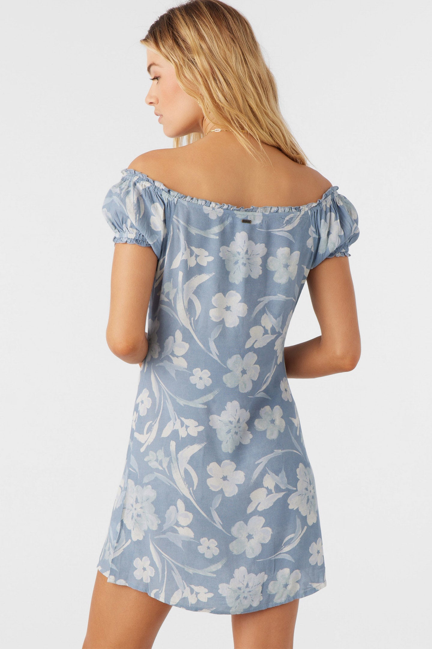 ELLISON EMILIA FLORAL OFF-THE-SHOULDER MINI DRESS