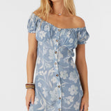 Ellison Emilia Floral Off-The-Shoulder Mini Dress