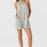 Lara Zebra Texture Halter Romper