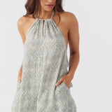 Lara Zebra Texture Halter Romper