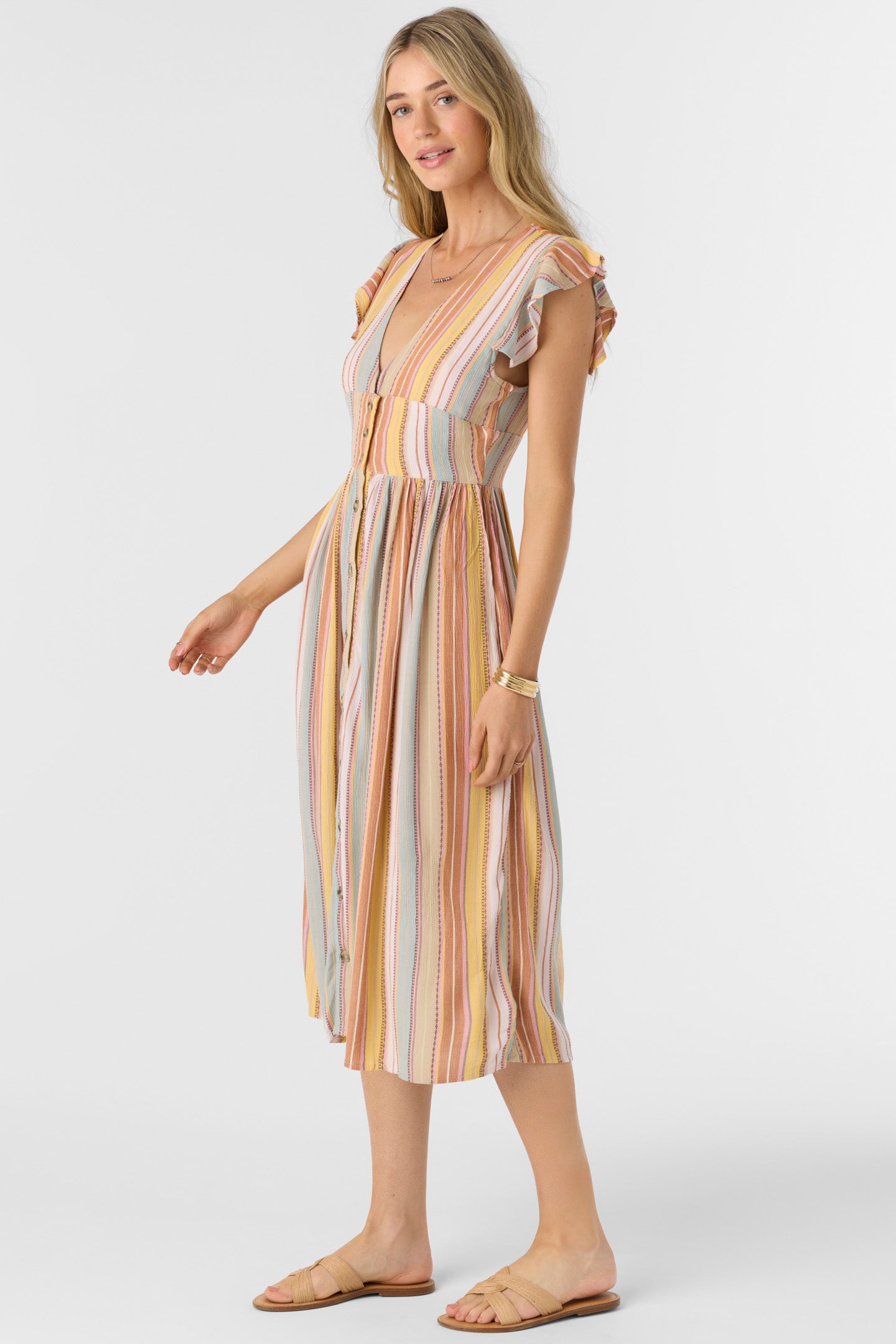 RAINEY STRIPE MIDI DRESS