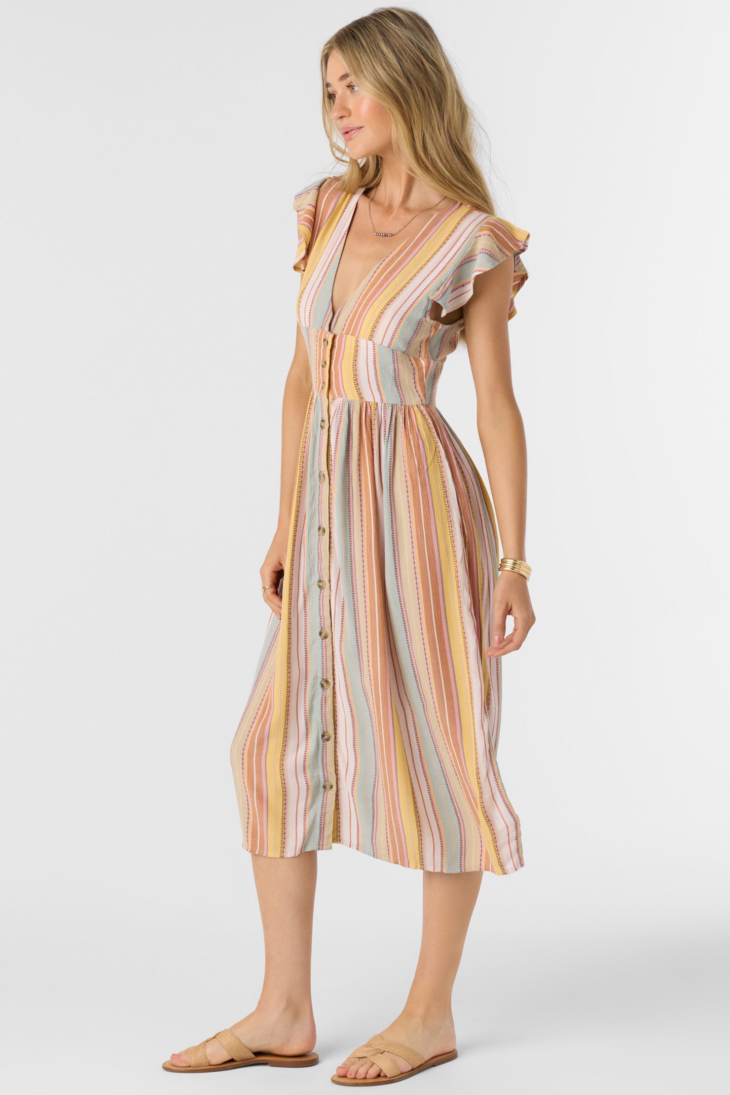 RAINEY STRIPE MIDI DRESS