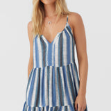 Cheri Fade Stripe Tiered Dress