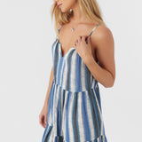 Cheri Fade Stripe Tiered Dress
