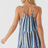 Cheri Fade Stripe Tiered Dress