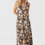 Jemma Macaw Tropical Halter Maxi Dress