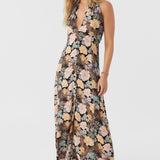 Jemma Macaw Tropical Halter Maxi Dress