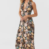 Jemma Macaw Tropical Halter Maxi Dress