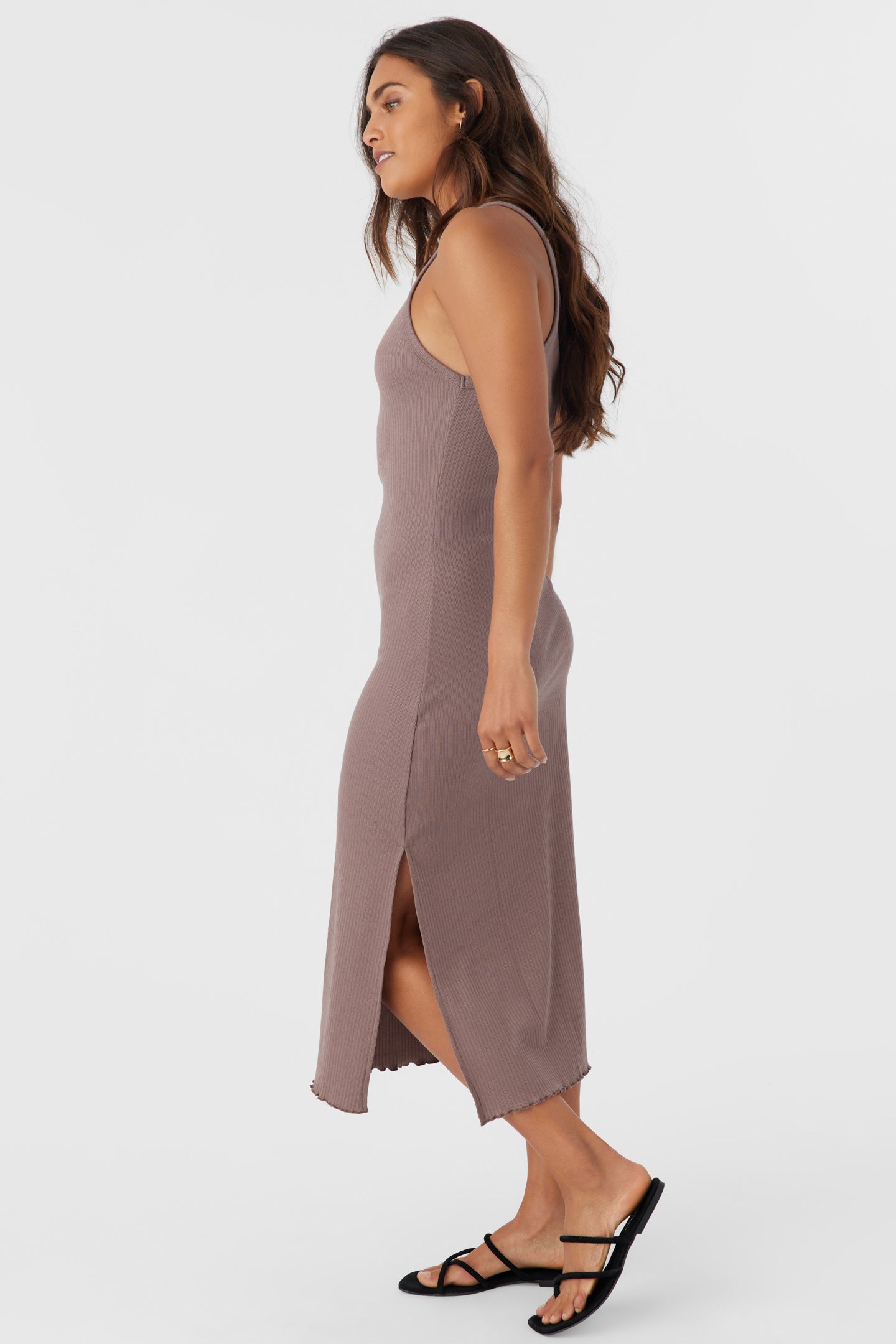 ERES RIB KNIT MIDI DRESS