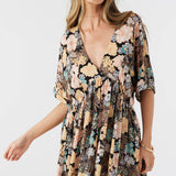 Rosemary Macaw Tropical Short Sleeve Dress