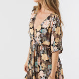 Rosemary Macaw Tropical Short Sleeve Dress