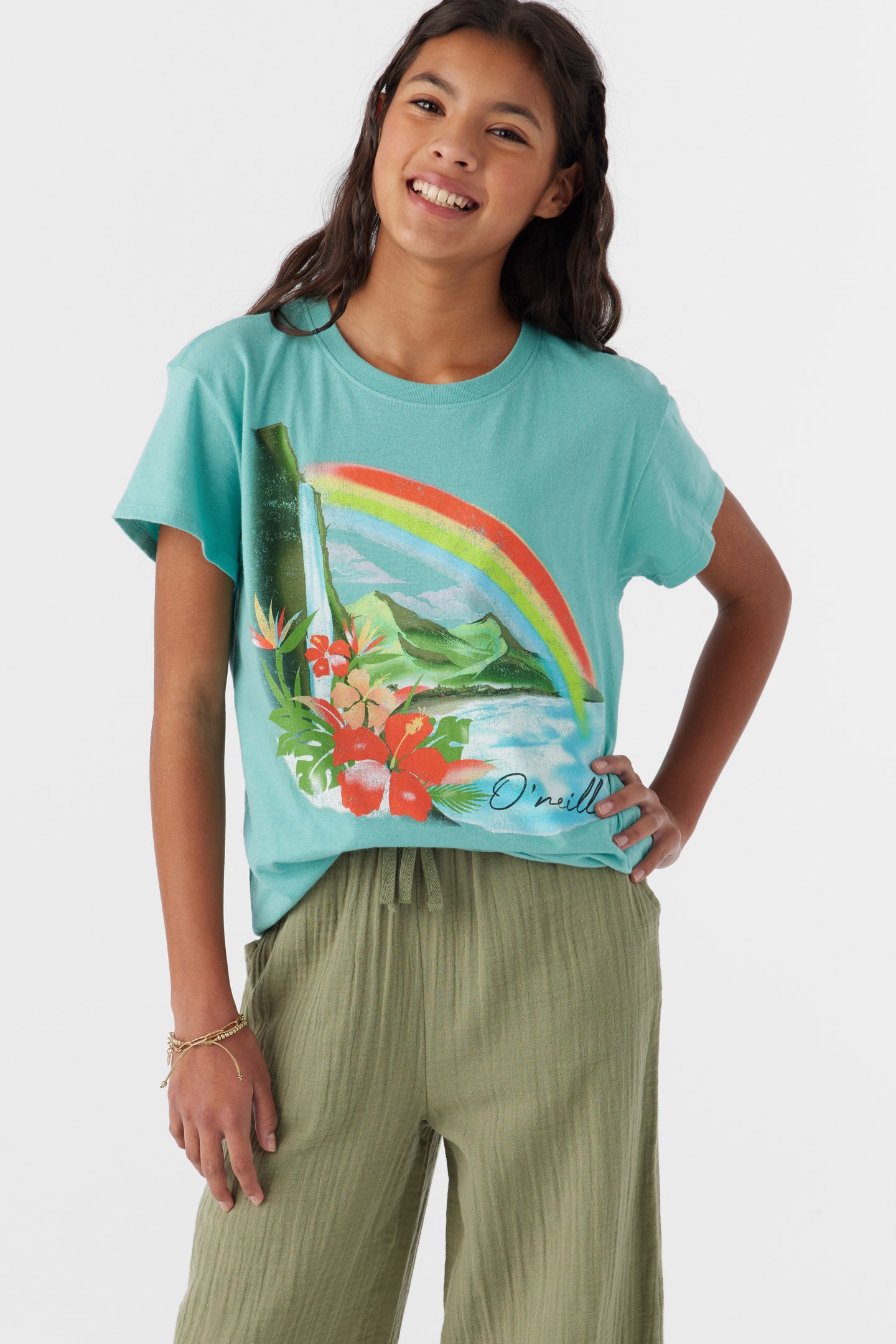 GIRL'S RAINBOW HAWAII TEE