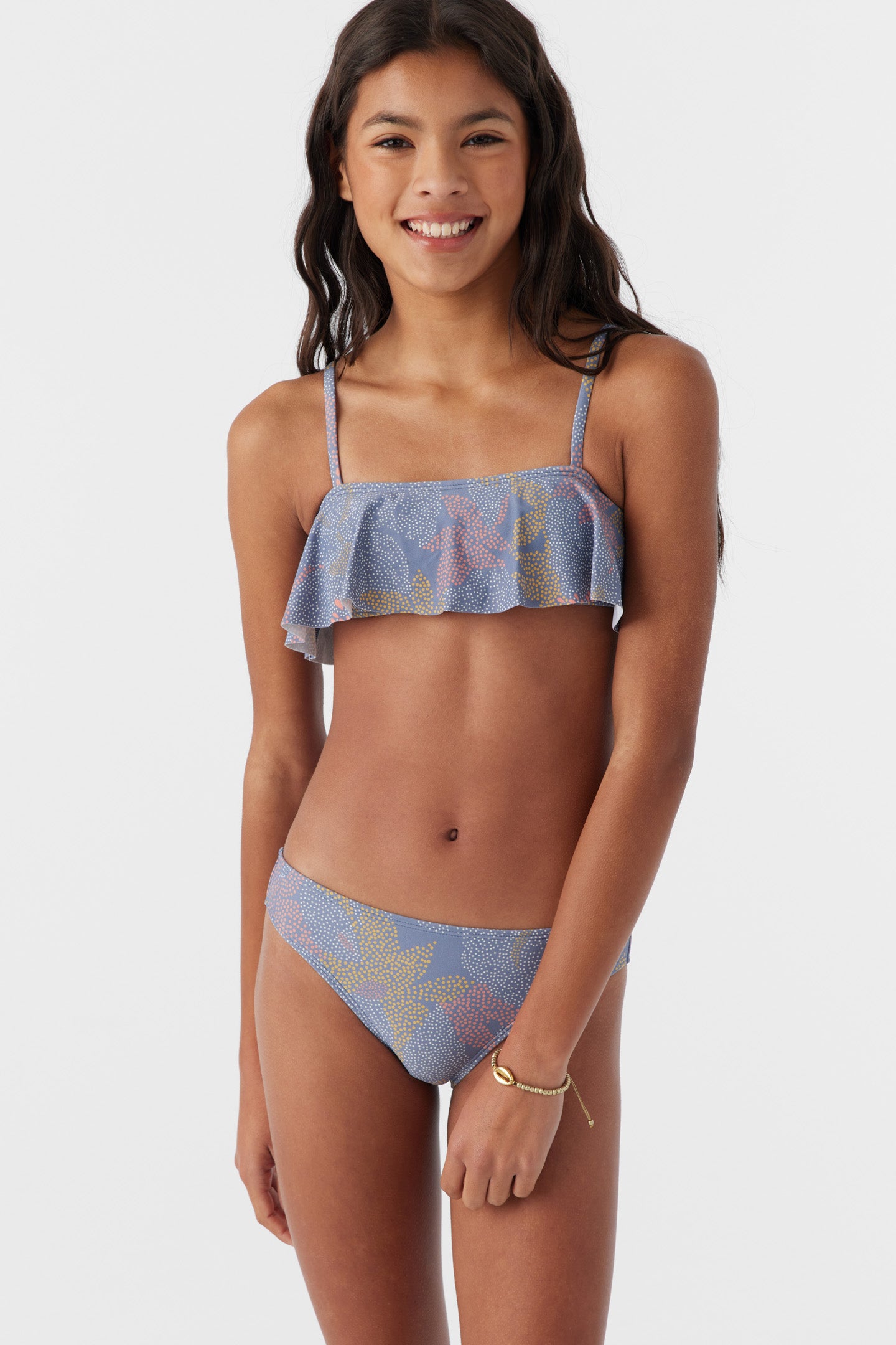 GIRL'S SANDRINE RUFFLE BRALETTE SWIM SET