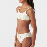 Girl's Tatianna Floral Tie Back Bralette Swim Set