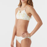 Girl's Tatianna Floral Keyhole Tank Swim Set