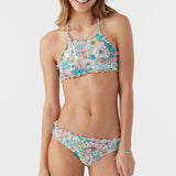 Girl's Janis Floral Ruffle Edge High Neck Set