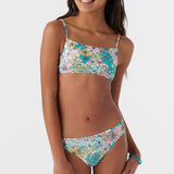 Girl's Janis Floral Square Neck Top Set