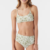 Girl's Halfmoon Tropical Strappy Side Bralette Set