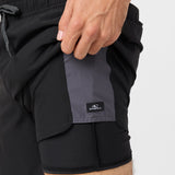 Perform Light Tech Panel Lined Elastic Waist 17" Hybrid Shorts