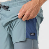 Perform Light Tech Panel Lined Elastic Waist 17" Hybrid Shorts