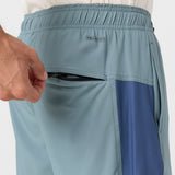 Perform Light Tech Panel Lined Elastic Waist 17" Hybrid Shorts