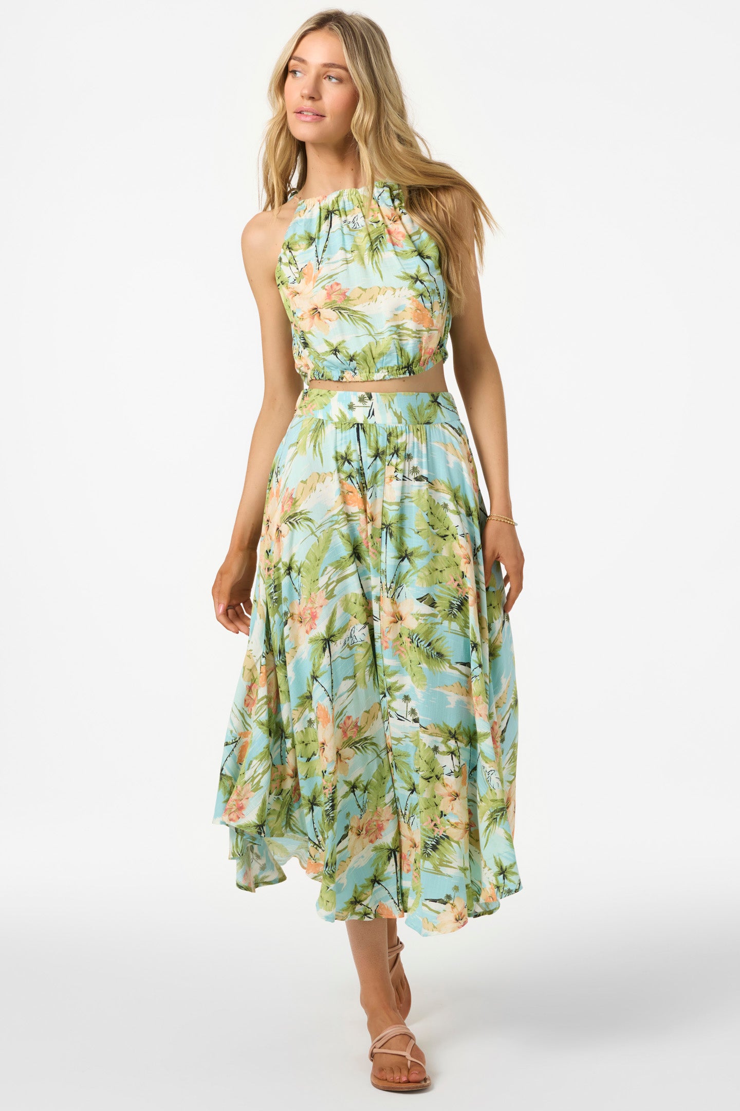 Marnie Tropical Maxi Skirts - Nile Blue | O'Neill