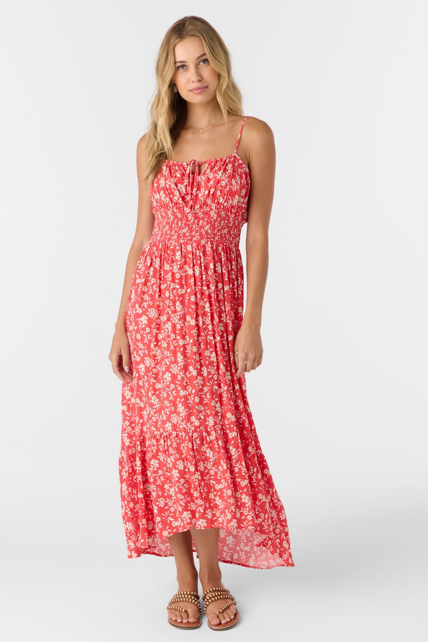 o'neill midi dress Women's Lettie Printed in Cayenne, Size Small, Viscose The midi length creates Size:Large (42) Bias Cut Dress Tricot/Mesh Cut Out Dress