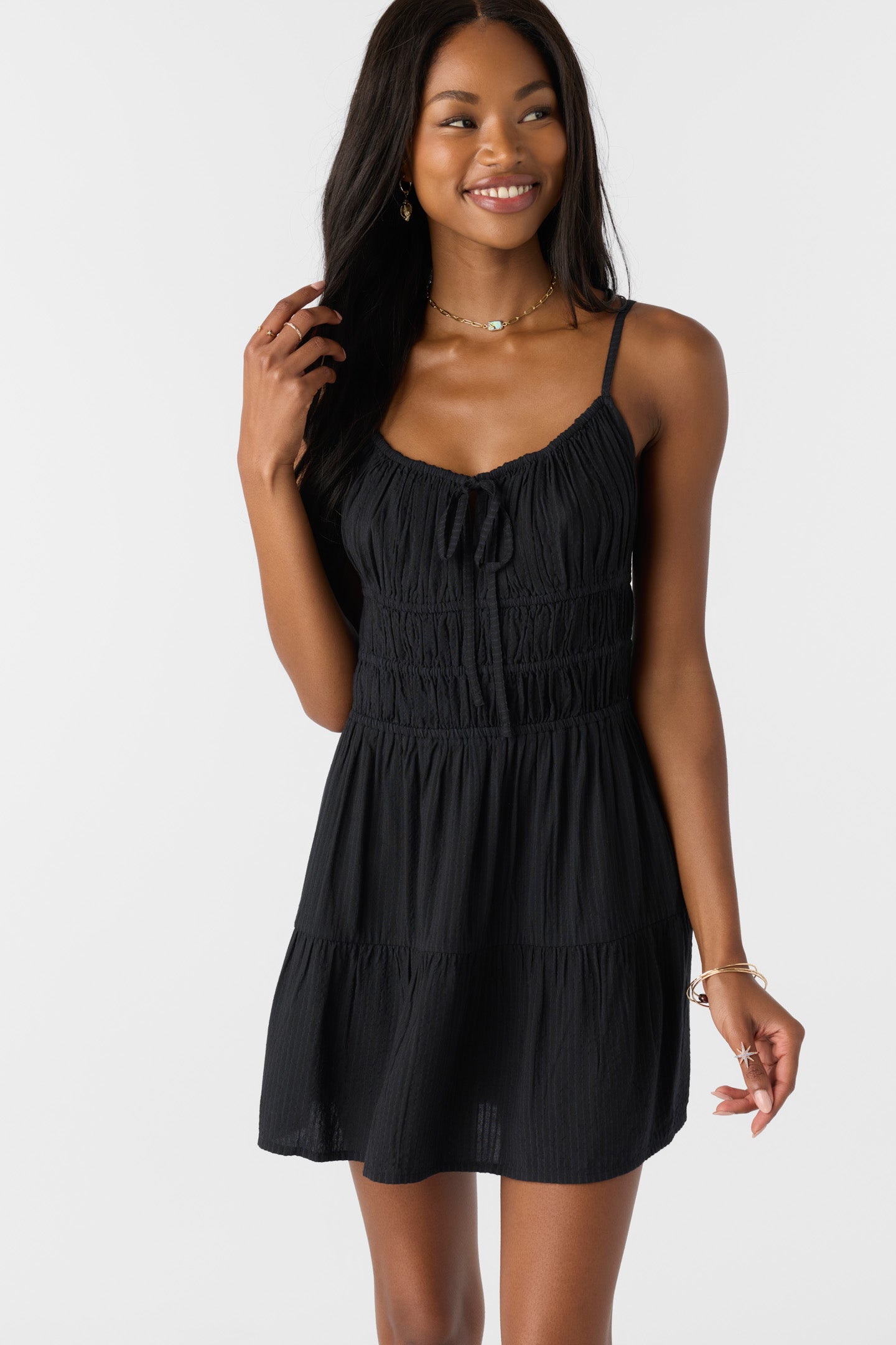 Eliana Short Dress - Black