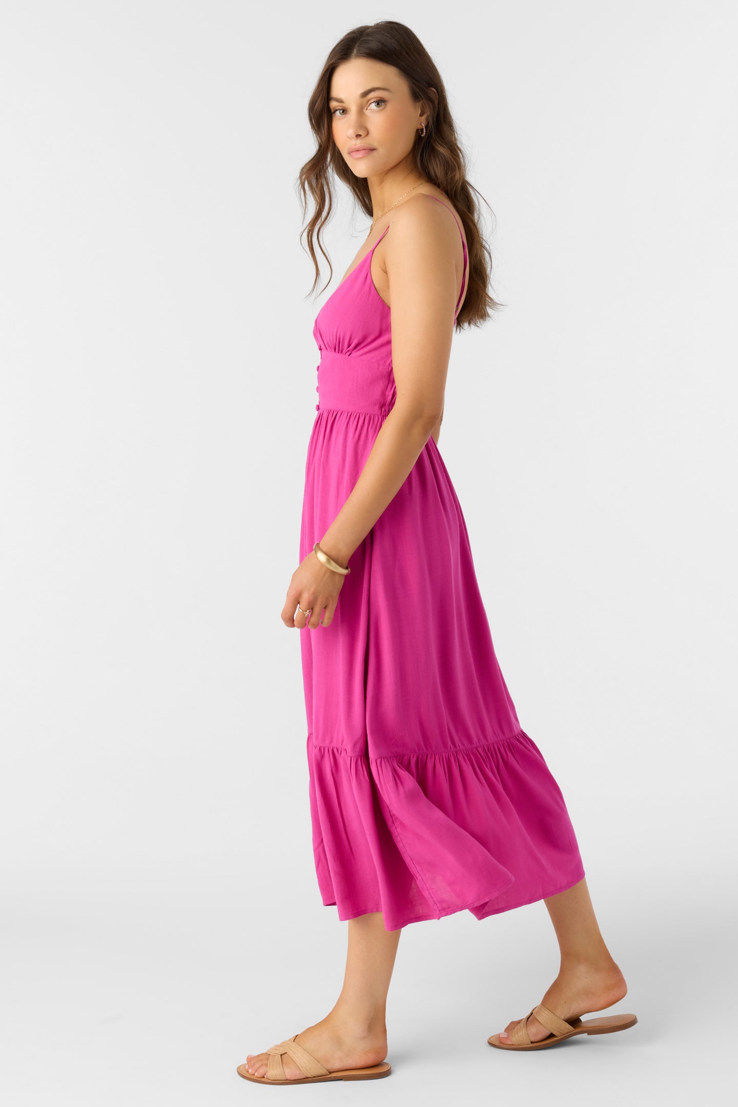 steele nalani midi dress Pilar Midi Dress - Fuchsia