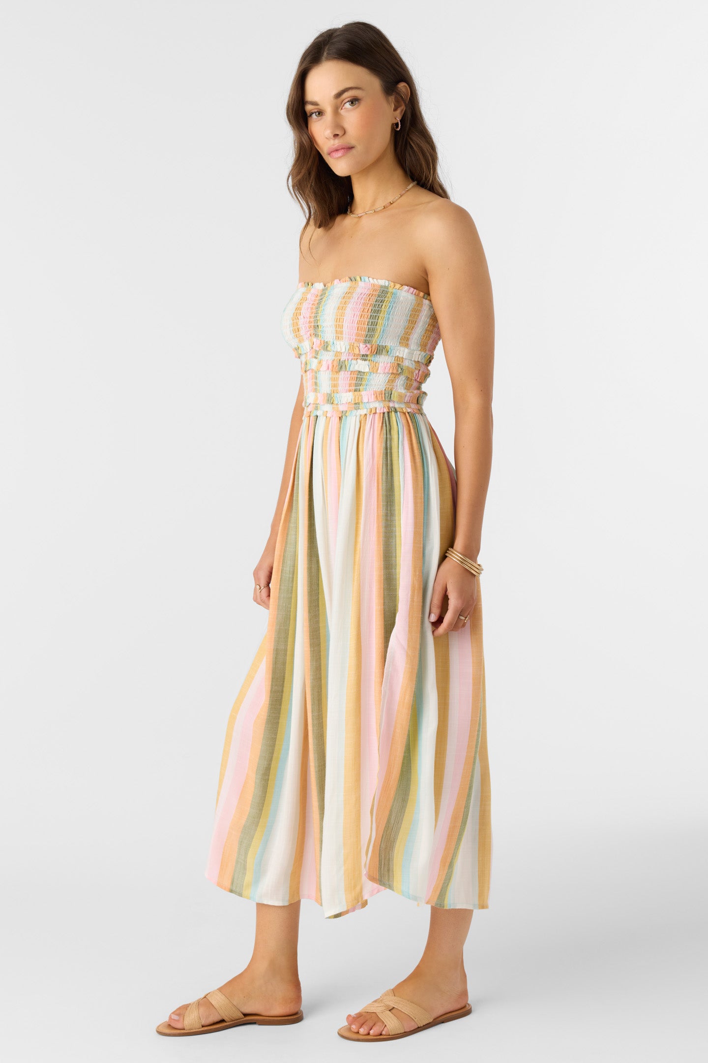 Devyn Low Tide Stripe Midi Dress - Multi Clr | O'Neill