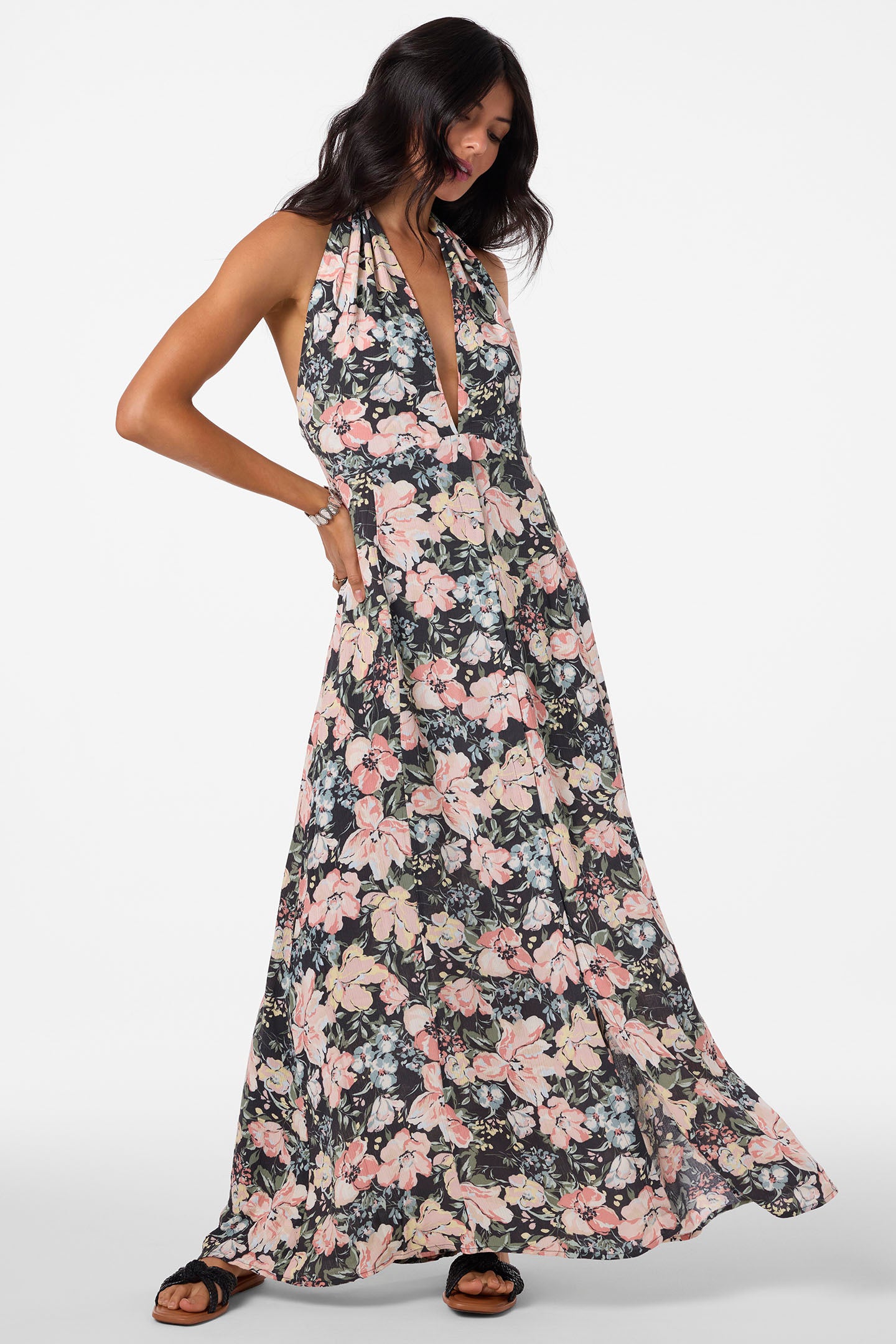 Jemma Floral Maxi Dress - Faded