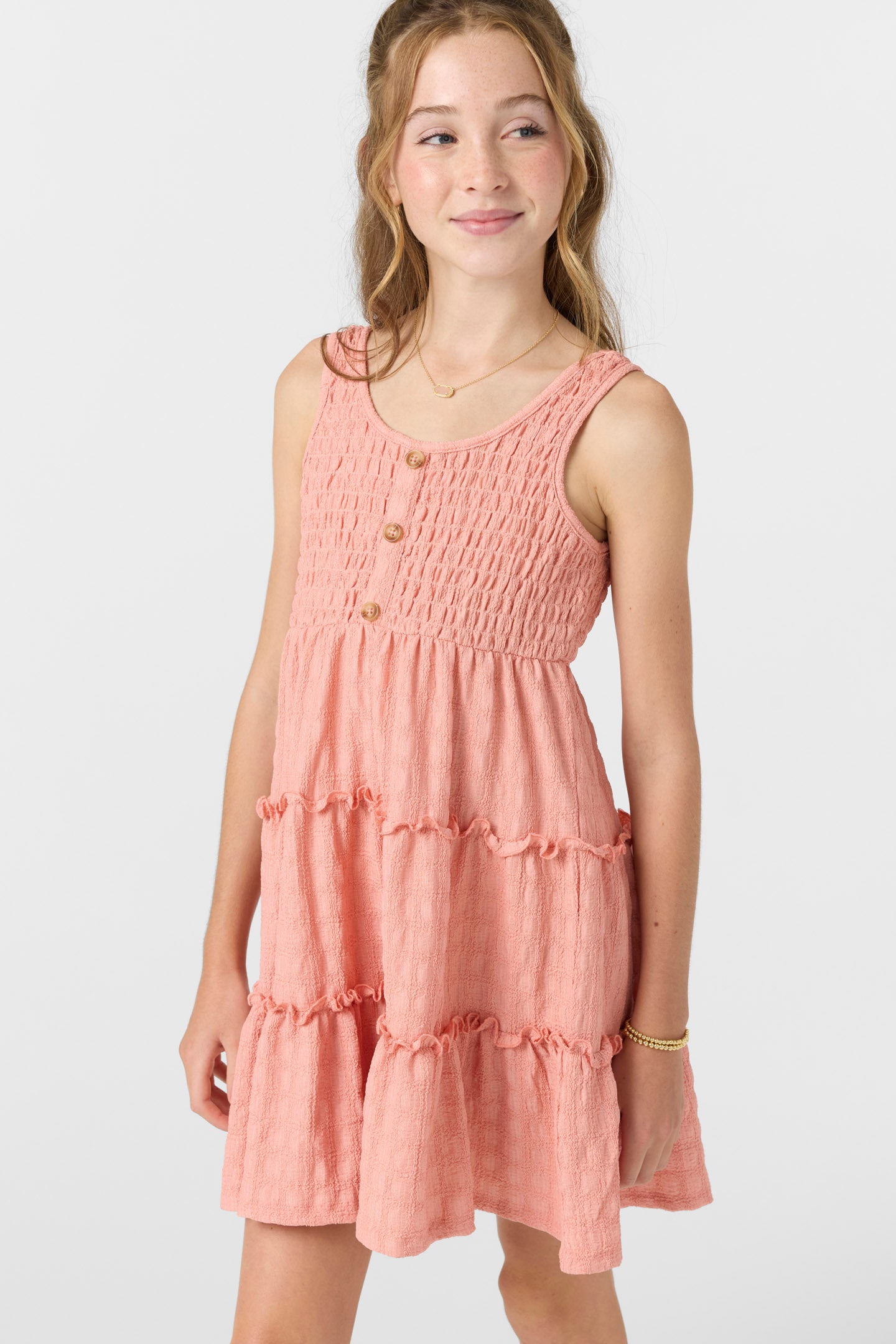 Girl's Teffie Short Dress - Coral Haze | O'Neill