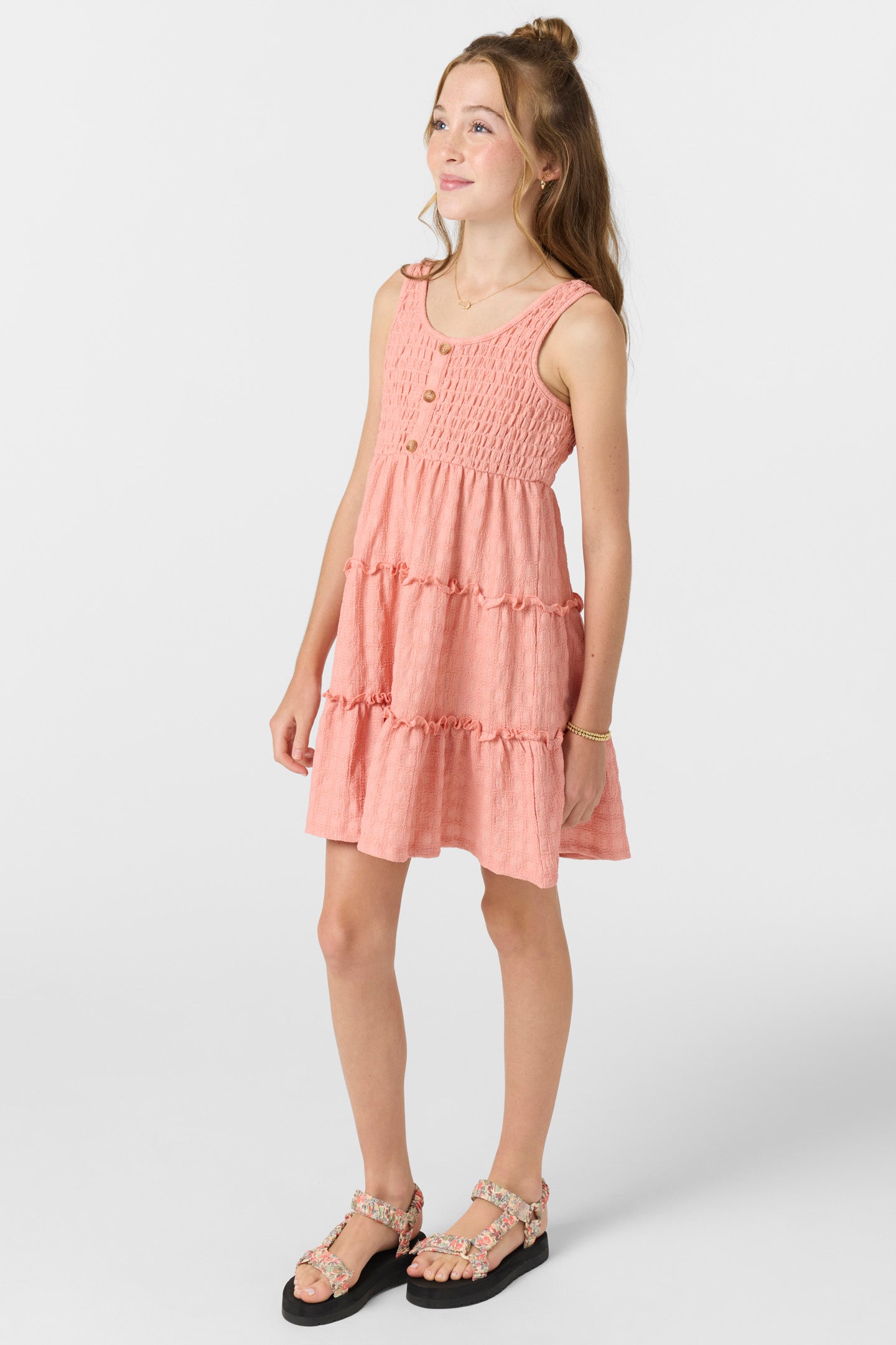 Girl's Teffie Short Dress - Coral Haze | O'Neill