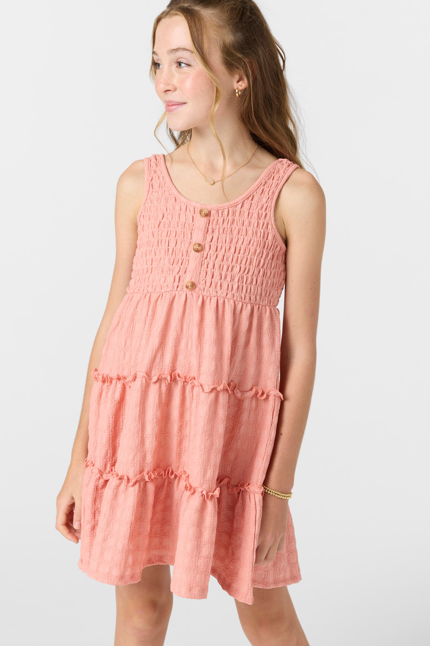 Girl's Teffie Short Dress - Coral Haze | O'Neill