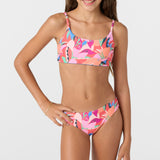 Girl's Cabana Floral Revo Tie Back Bralette Top Set